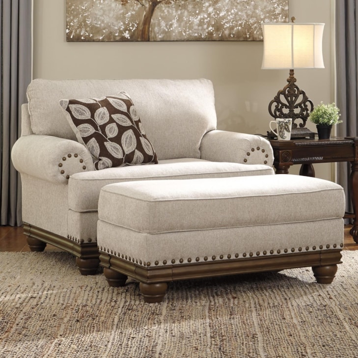 Ottoman Harleson Wheat Chair And A Half Signature Design By Ashley
