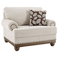 Transitional Chair and a Half with Nailhead Trim