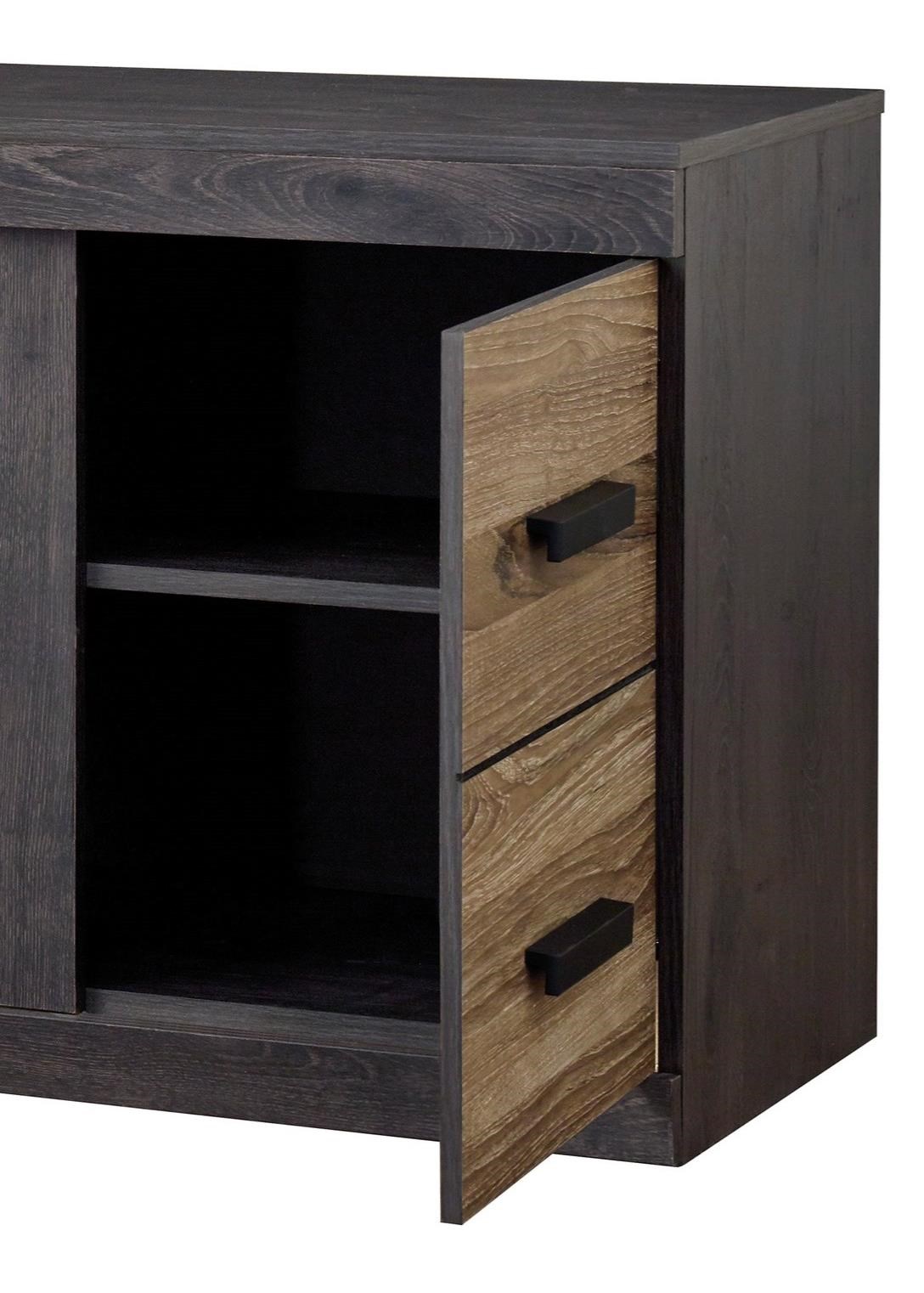 Signature Design by Ashley Harlinton EW0325168+W100101 Large TV Stand w/ Fireplace Insert