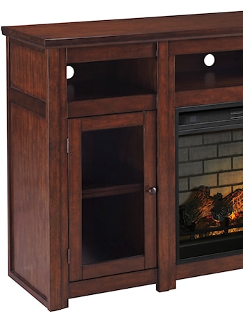 Extra Large TV Stand with Fireplace Insert