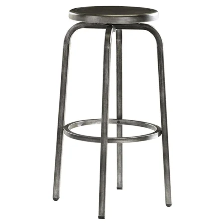 Industrial Style Metal Tall Swivel Barstool