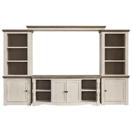 Relaxed Vintage Entertainment Wall Unit