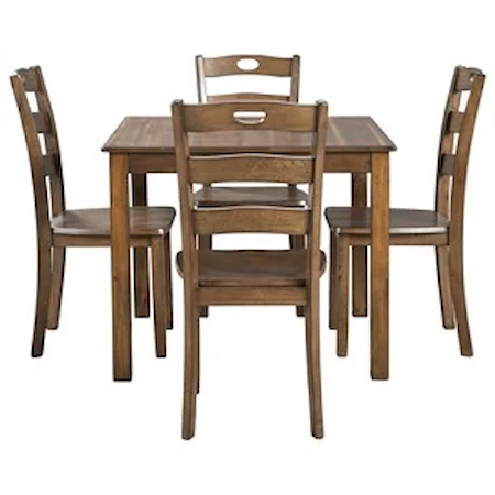 Square Dining Table and Chair Set for Four
