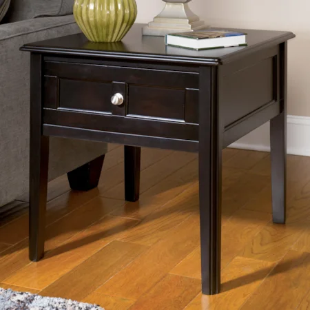 Rectangular End Table with Drawer