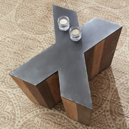 X-Shaped Accent Table