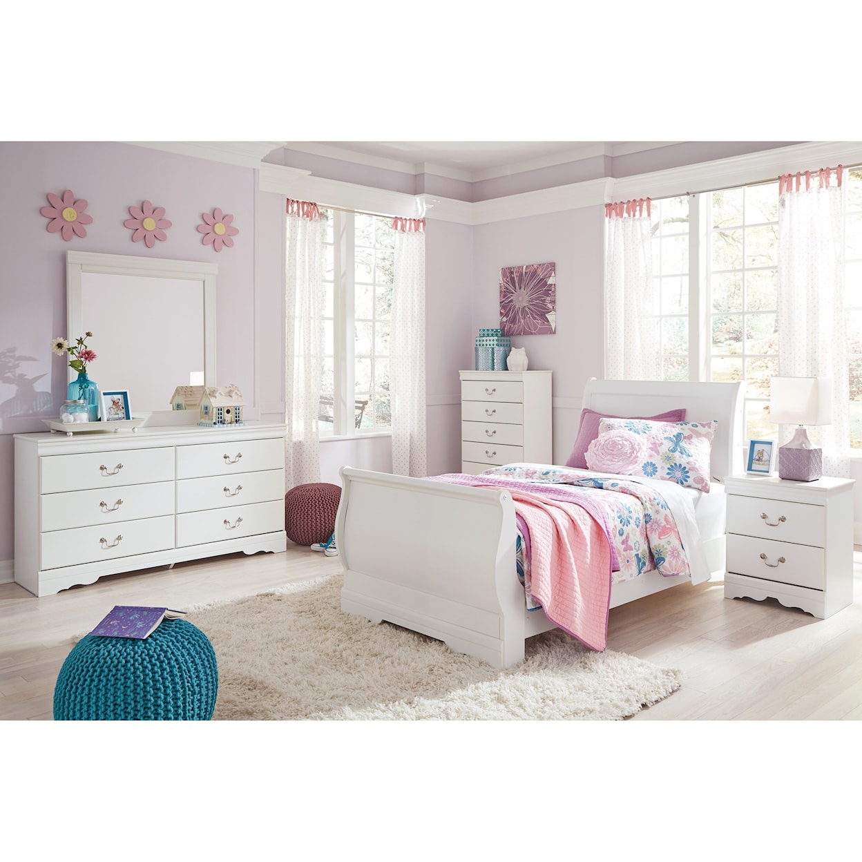 Ashley Signature Design Anarasia 4-Piece Bedroom Group