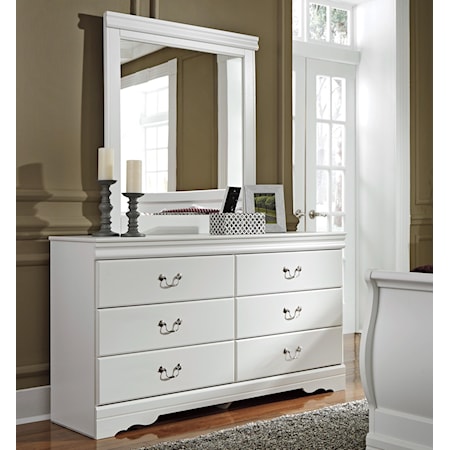 6-Drawer Dresser and Mirror Combination