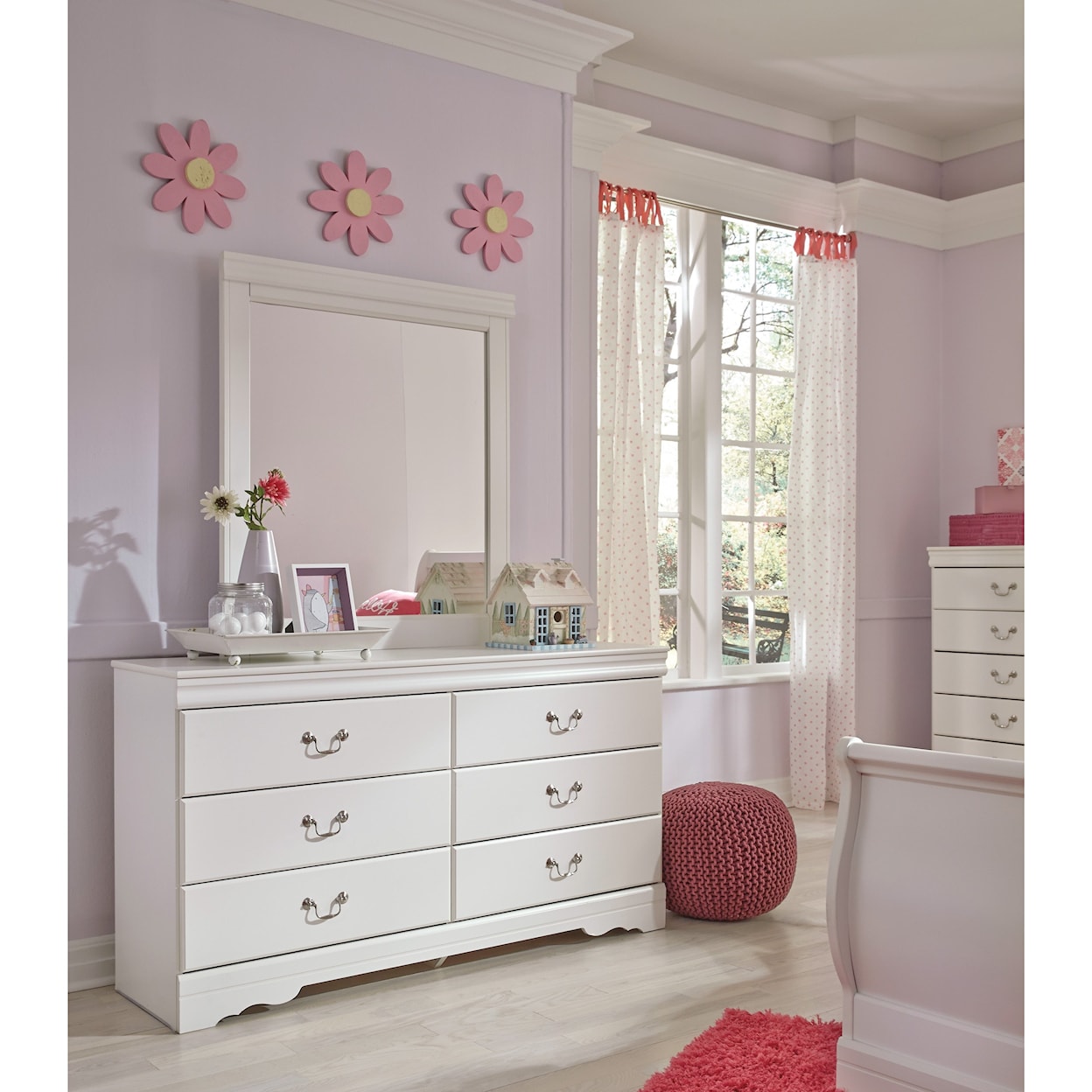 Ashley Signature Design Anarasia Dresser and Mirror Combination
