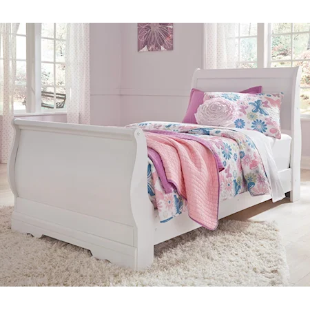 Twin Louis Philippe Sleigh Bed