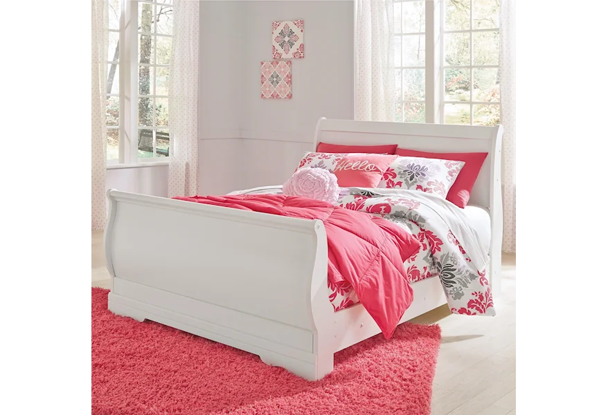 Anarasia Full Sleigh Bed by Ashley Signature Design at Rooms and Rest