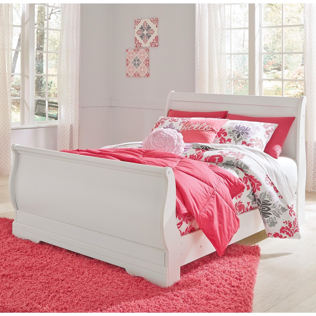 Signature Design by Ashley Furniture Anarasia Full Sleigh Bed