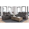 Signature Design by Ashley Hyllmont Pwr Rec Loveseat with Console and Adj Hdrsts