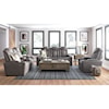 Ashley Signature Design Hyllmont Pwr Rec Loveseat with Console and Adj Hdrsts