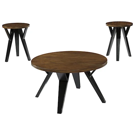 Retro-Contemporary 3-Piece Occasional Table Set