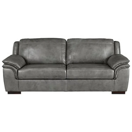 Contemporary Leather Match Sofa