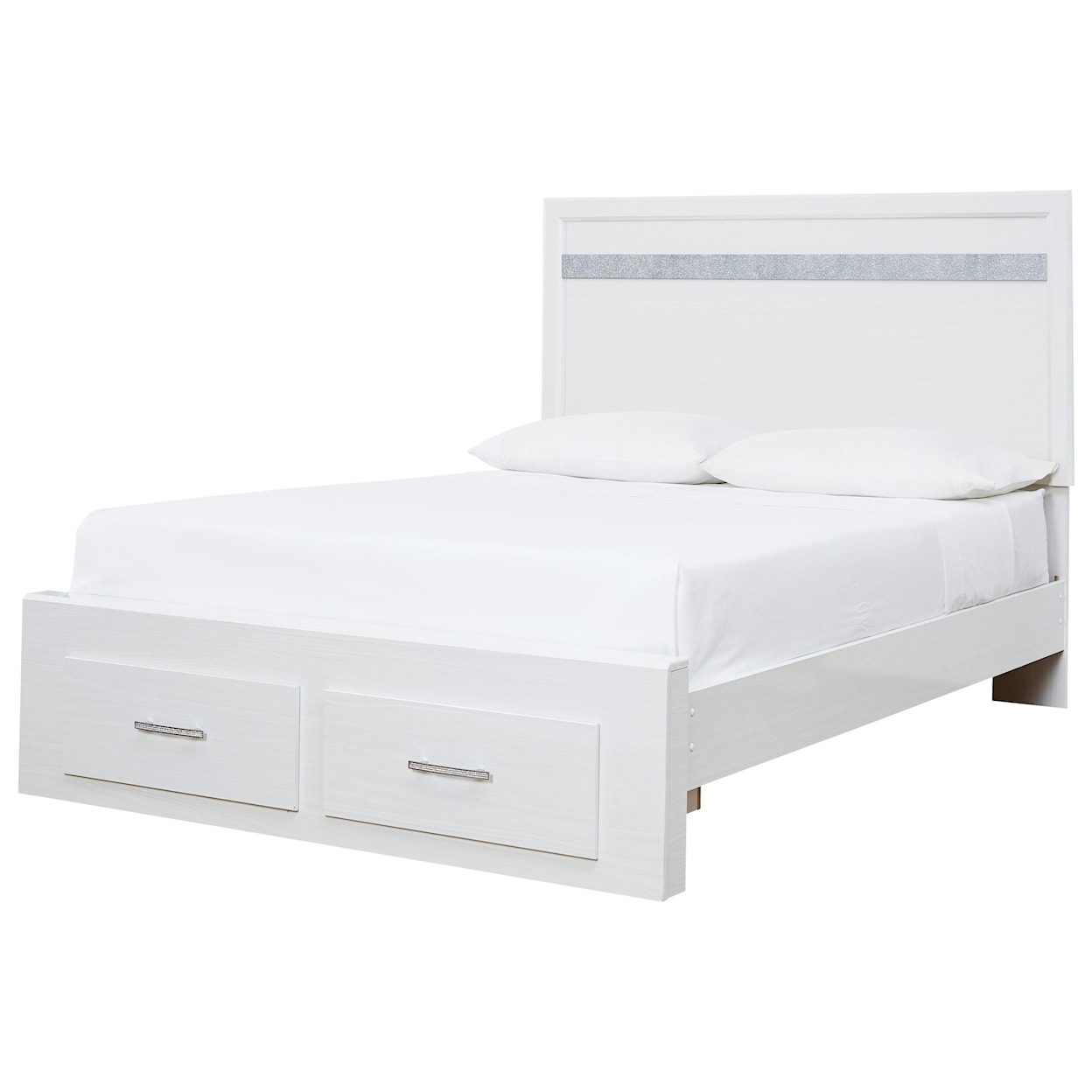 Signature Design by Ashley Jallory Queen Panel Bed with Footboard Storage
