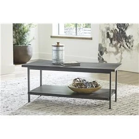 3 Piece Gray/Brown Rectangular Coffee Table and 2 End Table Set