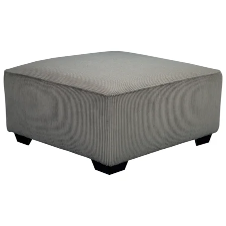 Contemporary Oversized Accent Ottoman in Corduroy Fabric