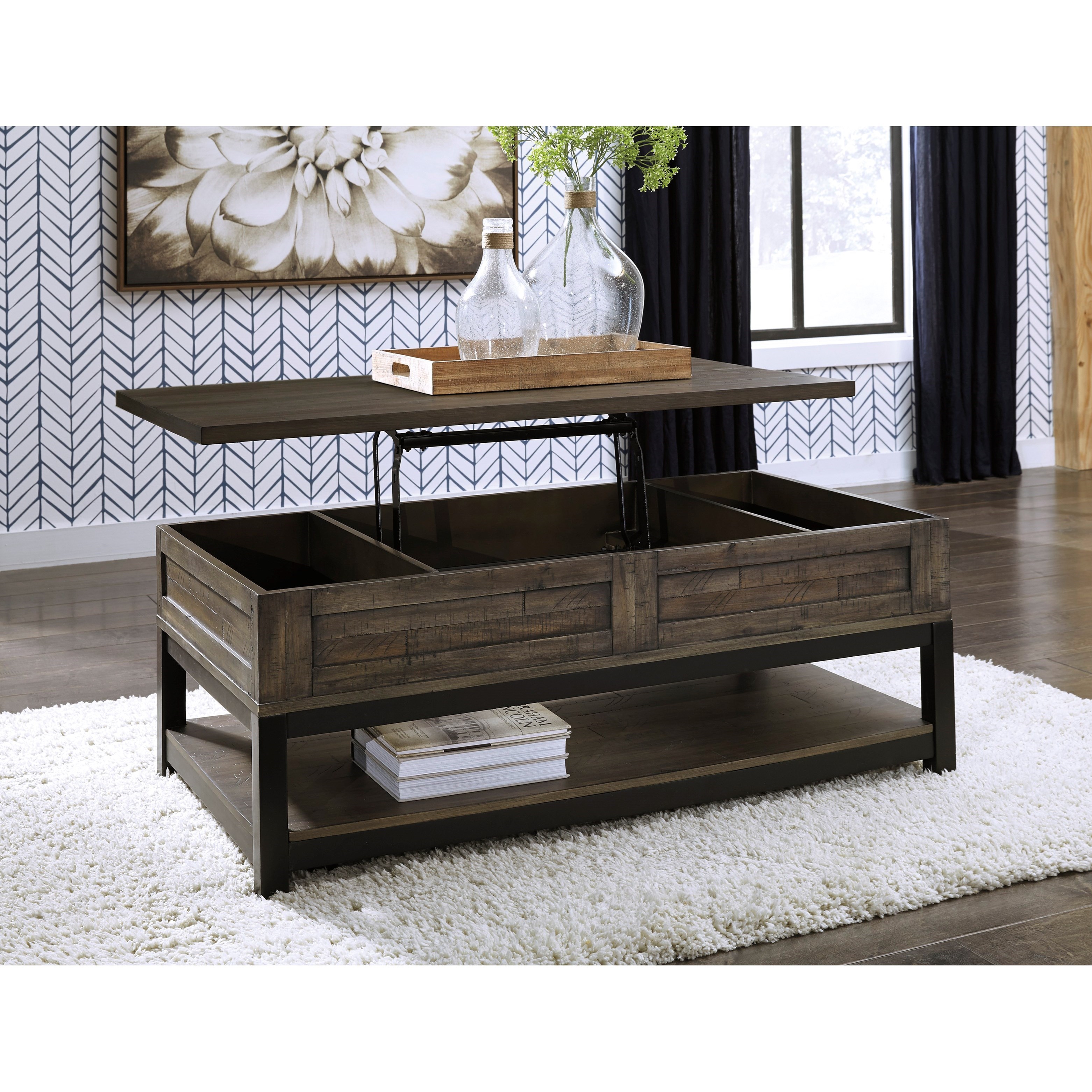 Signature Design by Ashley Johurst T444 9 Rustic Rectangular Lift
