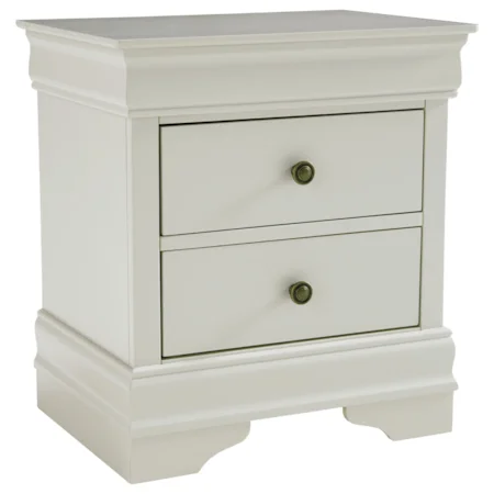 Traditional Two Drawer Night Stand