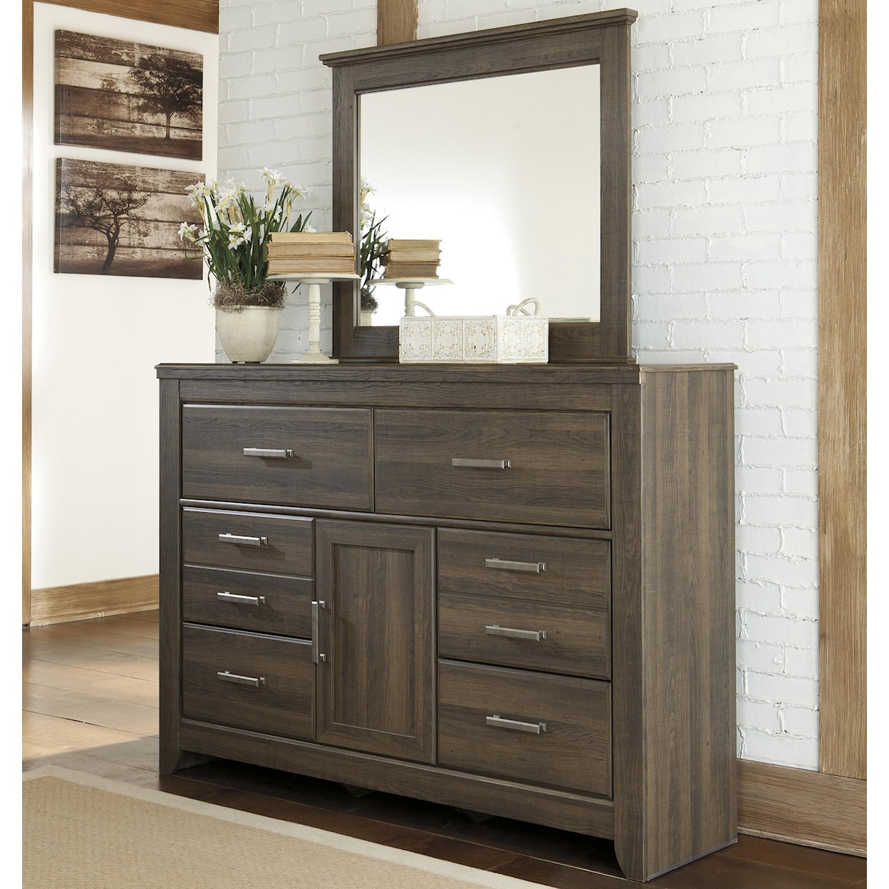 Ashley Furniture Signature Design Juararo Dresser and Mirror Set