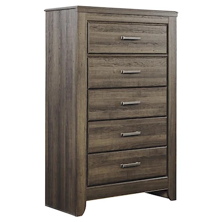 5-Drawer Chest with Pewter Accent Hardware
