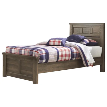 Transitional Twin Panel Bed