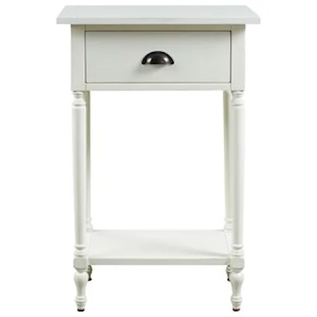 Tall Accent Table with 1 Drawer & 1 Shelf