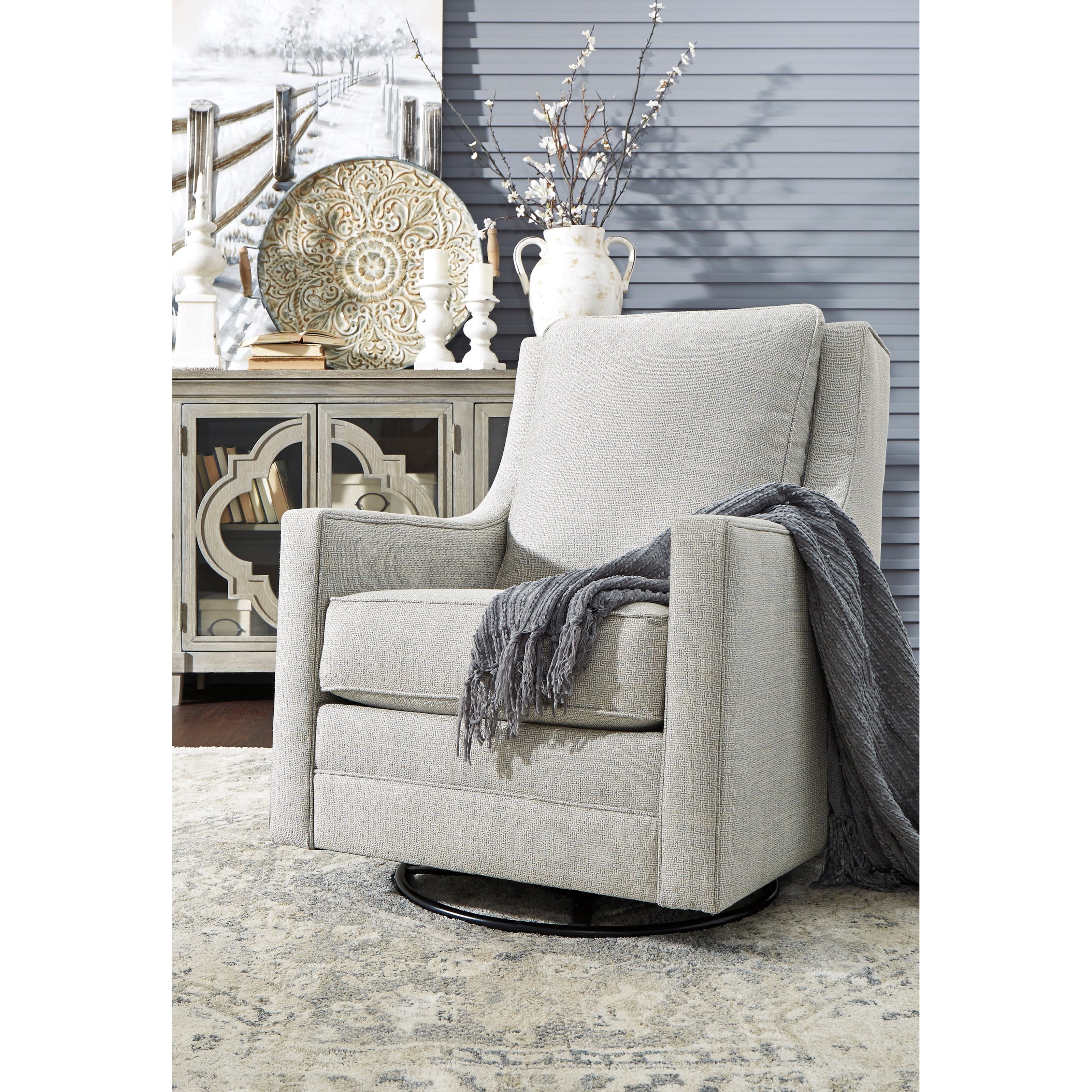 Kambria swivel sale glider accent chair