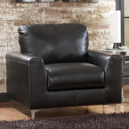 Contemporary Chair with Metal Feet