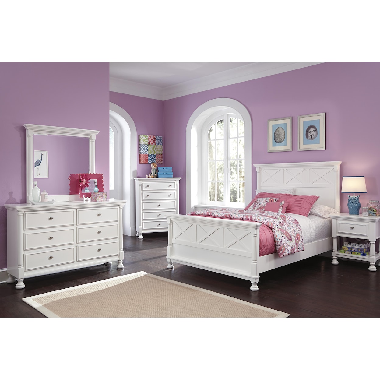 Ashley Furniture Signature Design Kaslyn Dresser & Bedroom Mirror