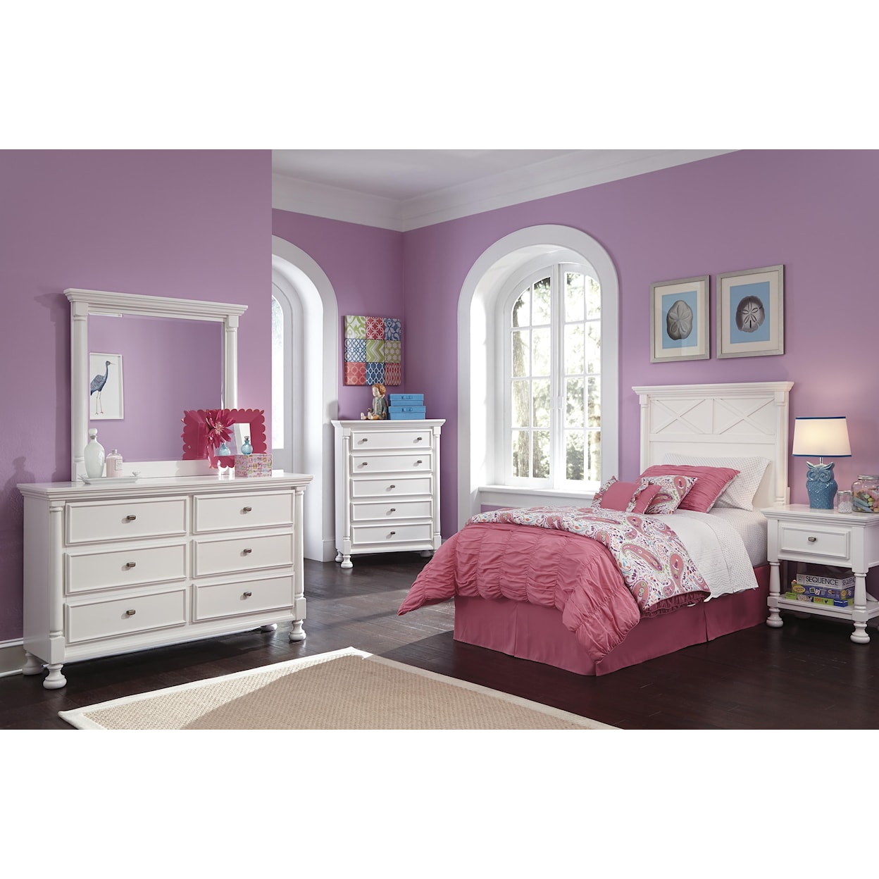Ashley Furniture Signature Design Kaslyn Dresser & Bedroom Mirror