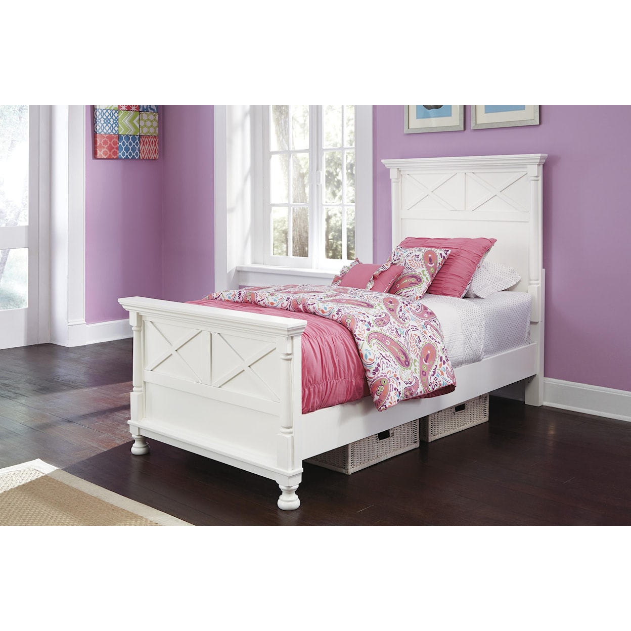 Ashley Furniture Signature Design Kaslyn Twin Panel Bed