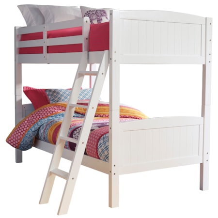 Twin/Twin Bunk Bed in White Finish