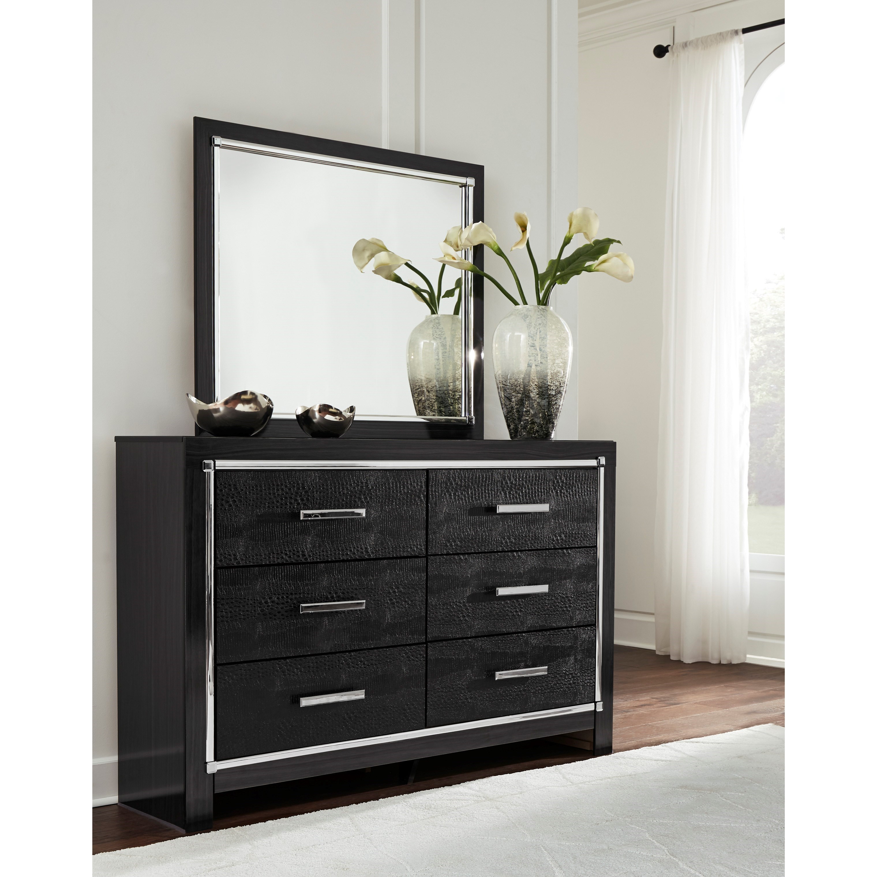 Signature Design by Ashley Kaydell B1420B1 Glam Dresser & Bedroom