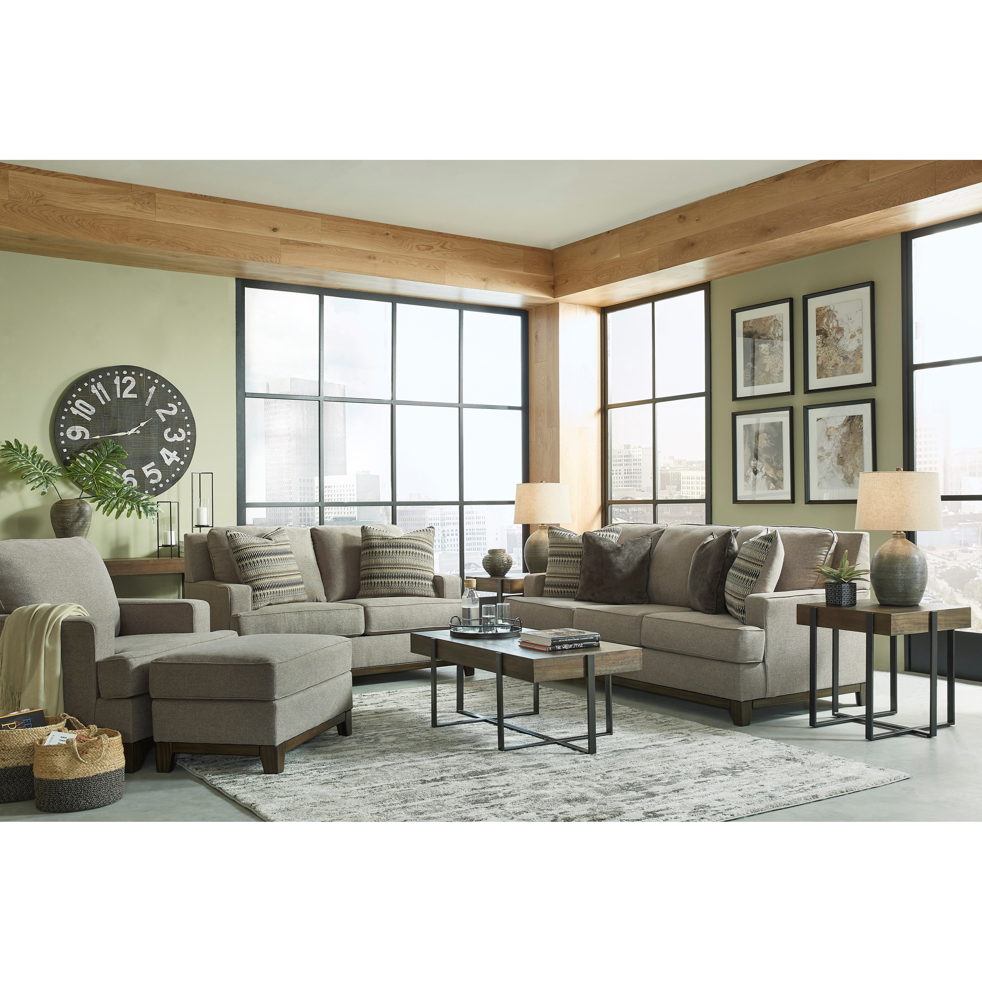 Ashley (Signature Design) Kaywood Sofa, Loveseat, Chair, and Ottoman