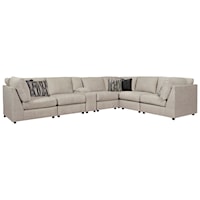 Contemporary 7-Piece Sectional with Storage Console