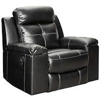 Contemporary High-Back Rocker Recliner with LED Lighting