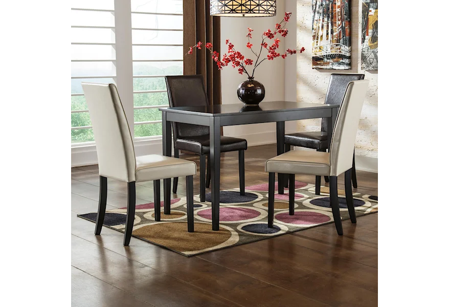 Kimonte 5-Piece Rectangular Table Set by Signature Design by Ashley at VanDrie Home Furnishings