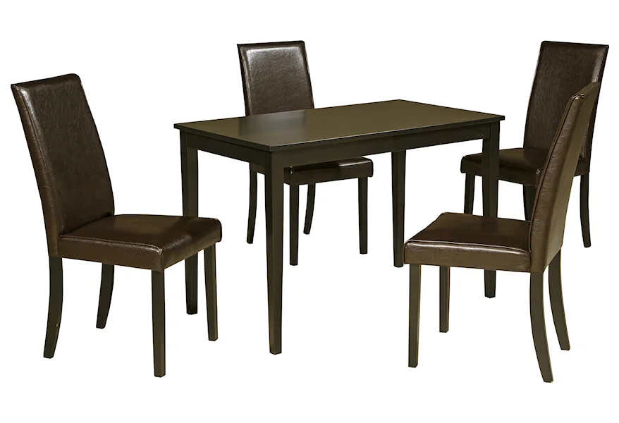 Kimonte 5-Piece Rectangular Table Set by Signature Design by Ashley at VanDrie Home Furnishings