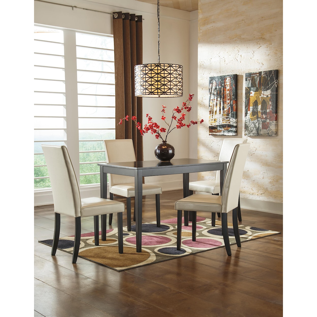 Ashley Signature Design Kimonte 5-Piece Rectangular Table Set