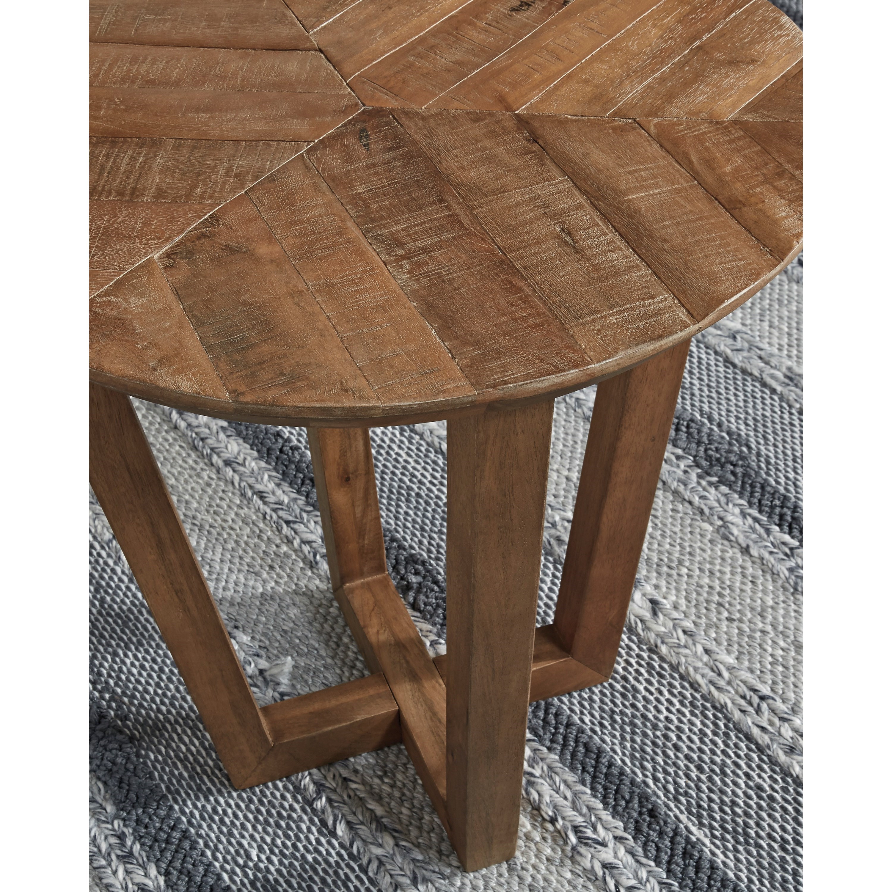 Signature Design by Ashley Kinnshee T8326 Solid Wood Round End Table