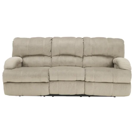 Reclining Power Sofa with Curved Pillow Arms