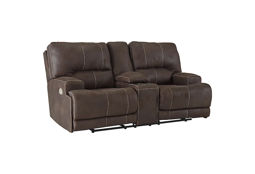 Kitching Power Reclining Console Loveseat by Signature Design by Ashley at Royal Furniture