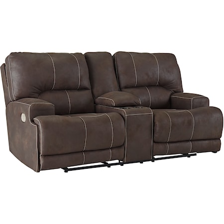 Power Reclining Console Loveseat