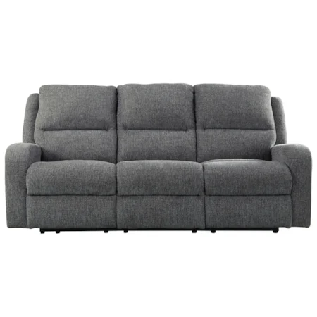 Contemporary Power Reclining Sofa w/ Adjustable Headrest