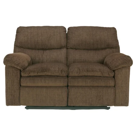 Casual Contemporary Reclining Loveseat