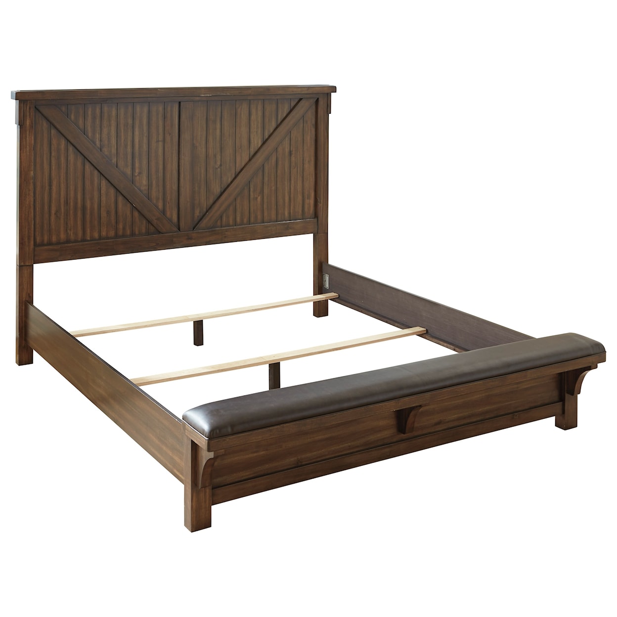 Signature Design by Ashley Lakeleigh King Panel Bed with Footboard Bench