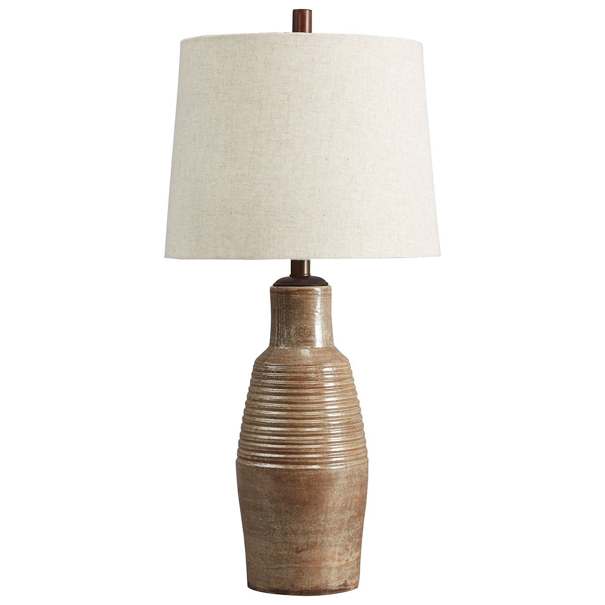 Signature Design by Ashley Lamps - Casual Calixto Terracotta Table Lamp