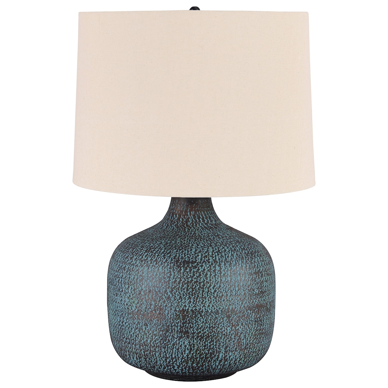 Ashley Furniture Signature Design Lamps - Casual Malthace Patina Metal Table Lamp